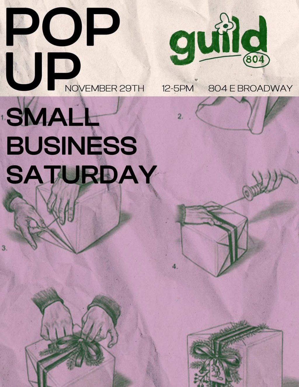 flyer about our small business saturday pop-up